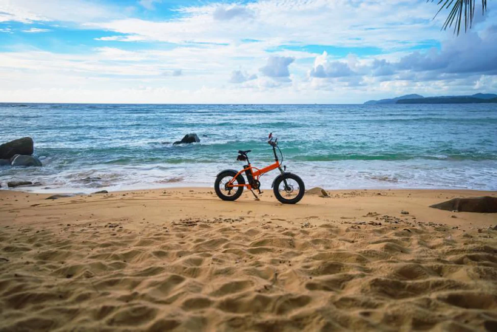 bike on a beach